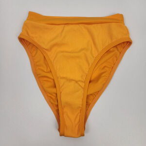 L*Space Frenchi Bikini Bottom in Mango Orange Size Large High Waisted